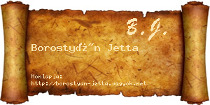 Borostyán Jetta névjegykártya